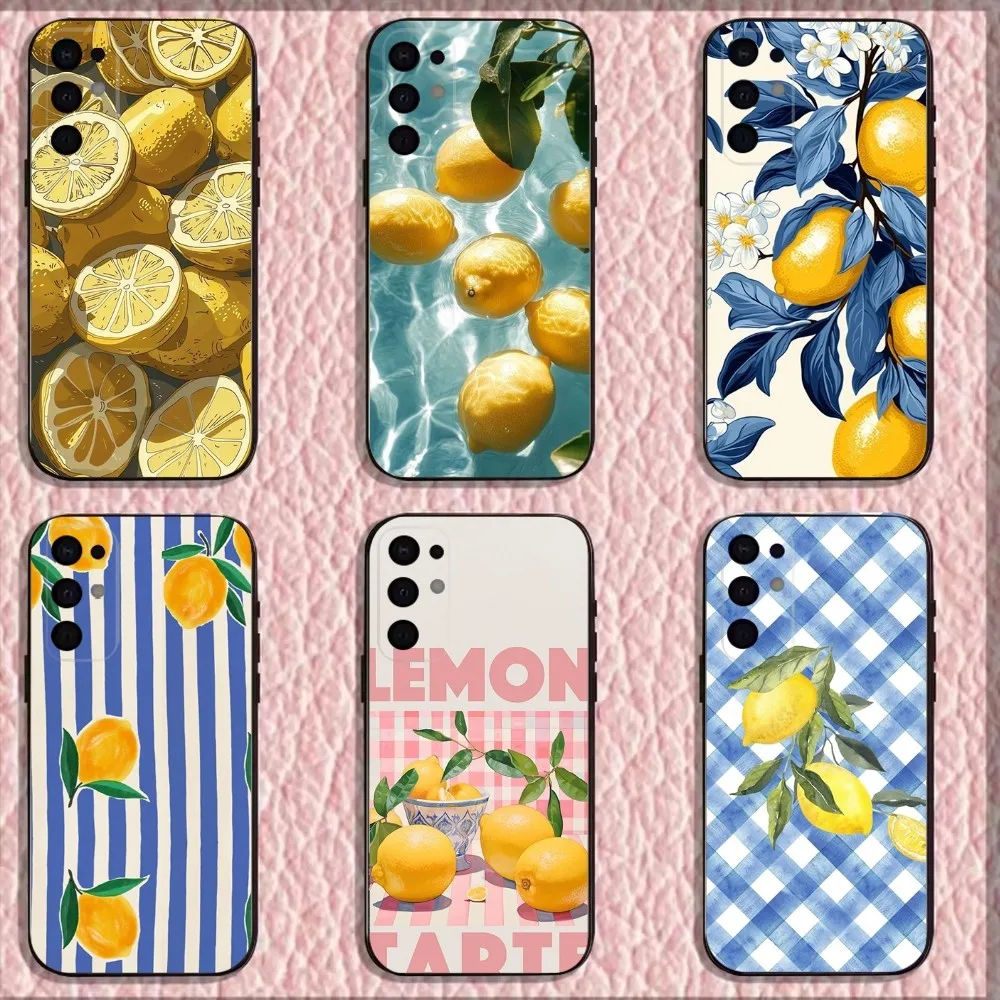 

Fruit lemon Painting Phone Case For Samsung S25,S24,S21,S22,S23,S30,Ultra,S20,Plus,Fe,Lite,Note,10,9,5G Black Cover