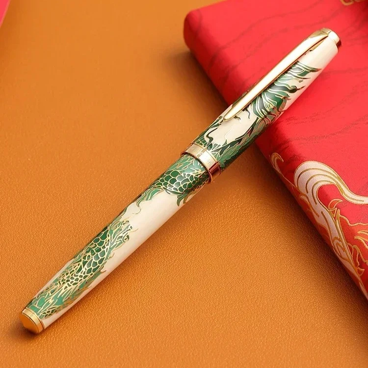 

HERO 100 Fountain Pen 14K Gold Nib Pen Year Of the Dragon Hooded Nib Collector's Edition Limited Business Writing Gift