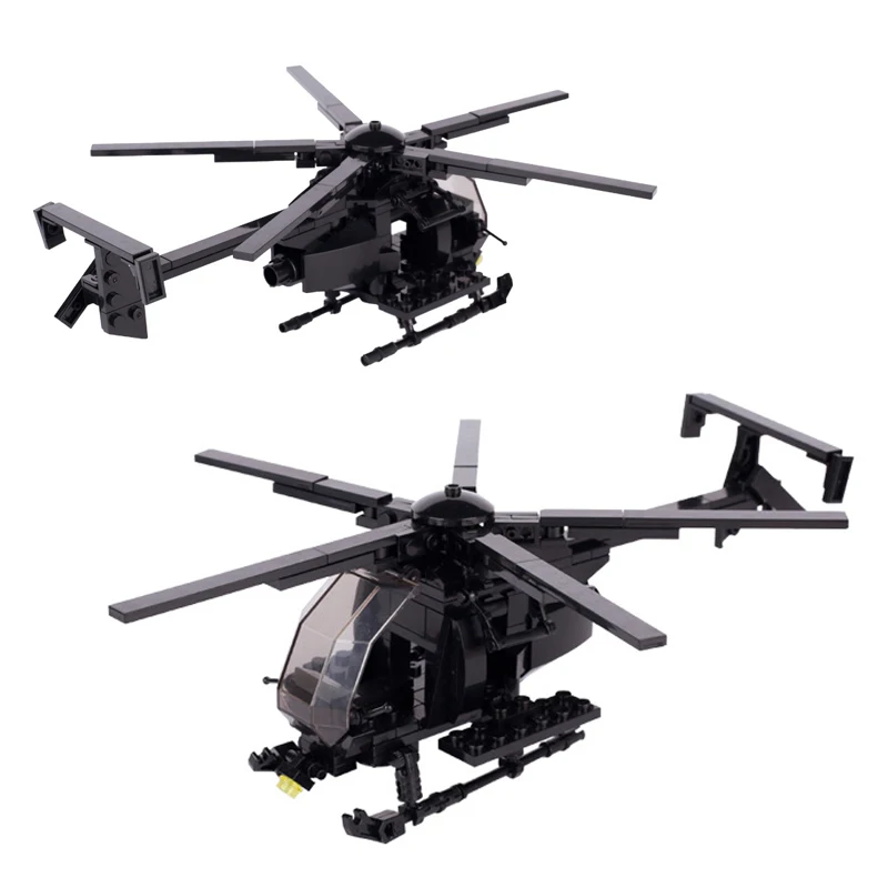 

Modern Military US MH-6 Little Bird helicopter Technology Bricks DIY Toys For Kids Children Gifts moc Blocks