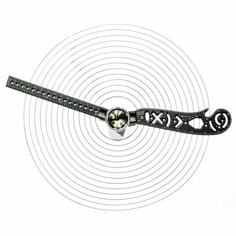 Magnetic Map Protractor Sewing Tool Multifunctional Drawing Ruler Circle Compass Bending Measurement Tailor Supplies