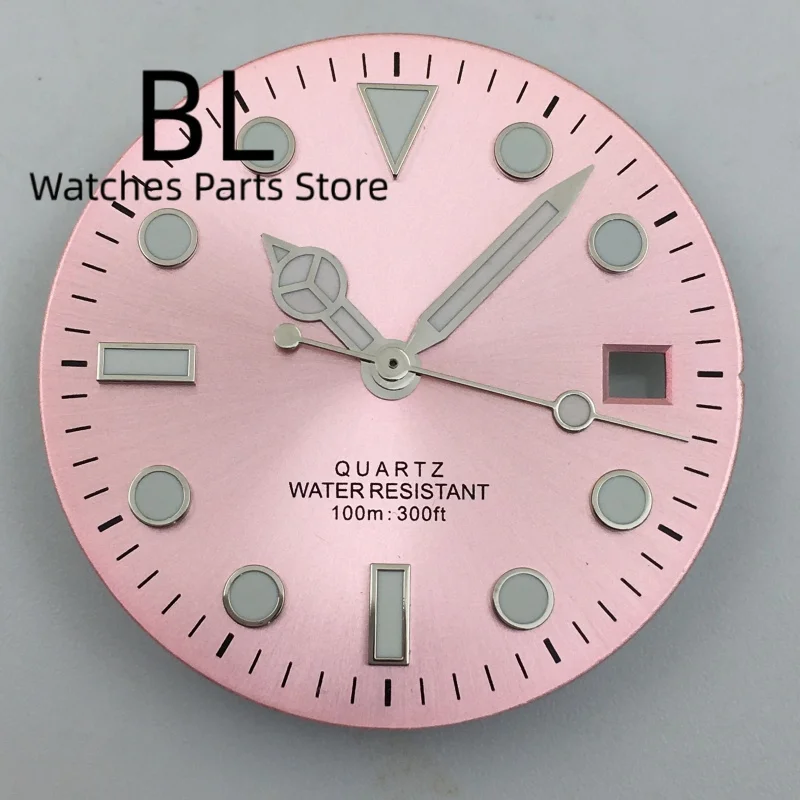 BLIGER 29 مللي متر روندا 515 ساعة الطلب مع مجموعة اليد أسود أبيض وردي أخضر أمة الله الهاتفي الأخضر مضيئة صالح روندا 515 حركة الكوارتز