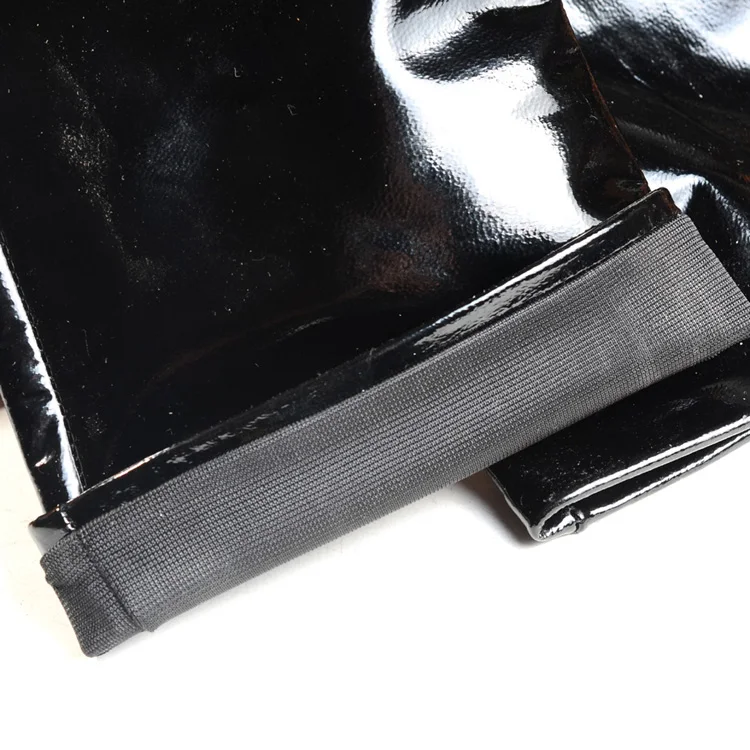40 50 60 70 80cm Women's Ladies Real Patent Leather Shiny Black Overlength Party Evening Opera/Long Gloves