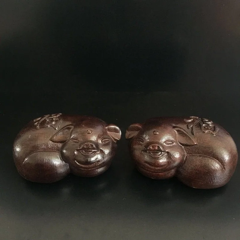 

Резная вручную статуэтка свиньи из агарового дерева премиум-класса – традиционная фигурка свиньи по китайскому зодиаку (2,4 дюйма) для фэн-шуй, домашнего декора и коллекции для привлечения богатства