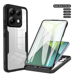 360 Full Body Phone Case For Xiaomi Redmi Note 13 Pro 5G 12 11 10 9 9S Redmi 9 9A 9C 10 12 13C Built Screen Protector Cover