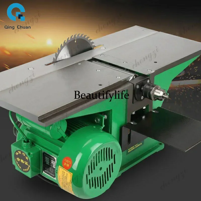 K1823 In 1 2.2KW Electric Planer Multi-function Woodworking Table Planing Small Table Saw Table Drill Body Cutting Machine Plane