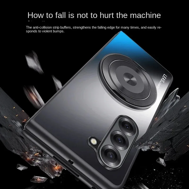 Роскошный автомобильный держатель с металлическим магнитным кольцом для Samsung Galaxy Z Fold 7, 6, 5, 4, 3, противоударные подставки Mag-safe, защитный чехол