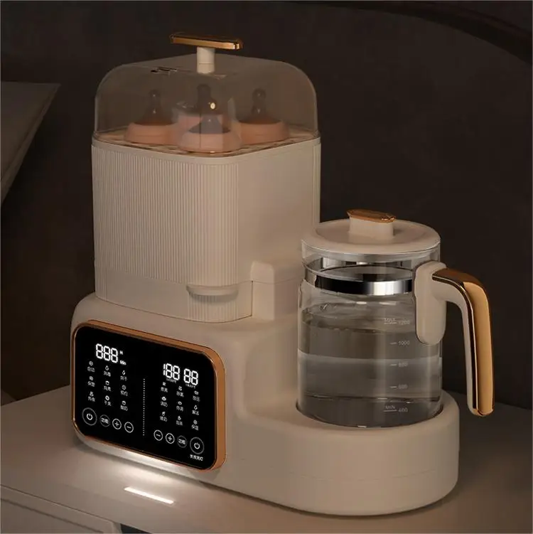 24 Hours Thermostatic Electric Glass Baby Formula Kettle 5 In 1 Baby Water Heating Kettle Milk Warmer And Sterilizer