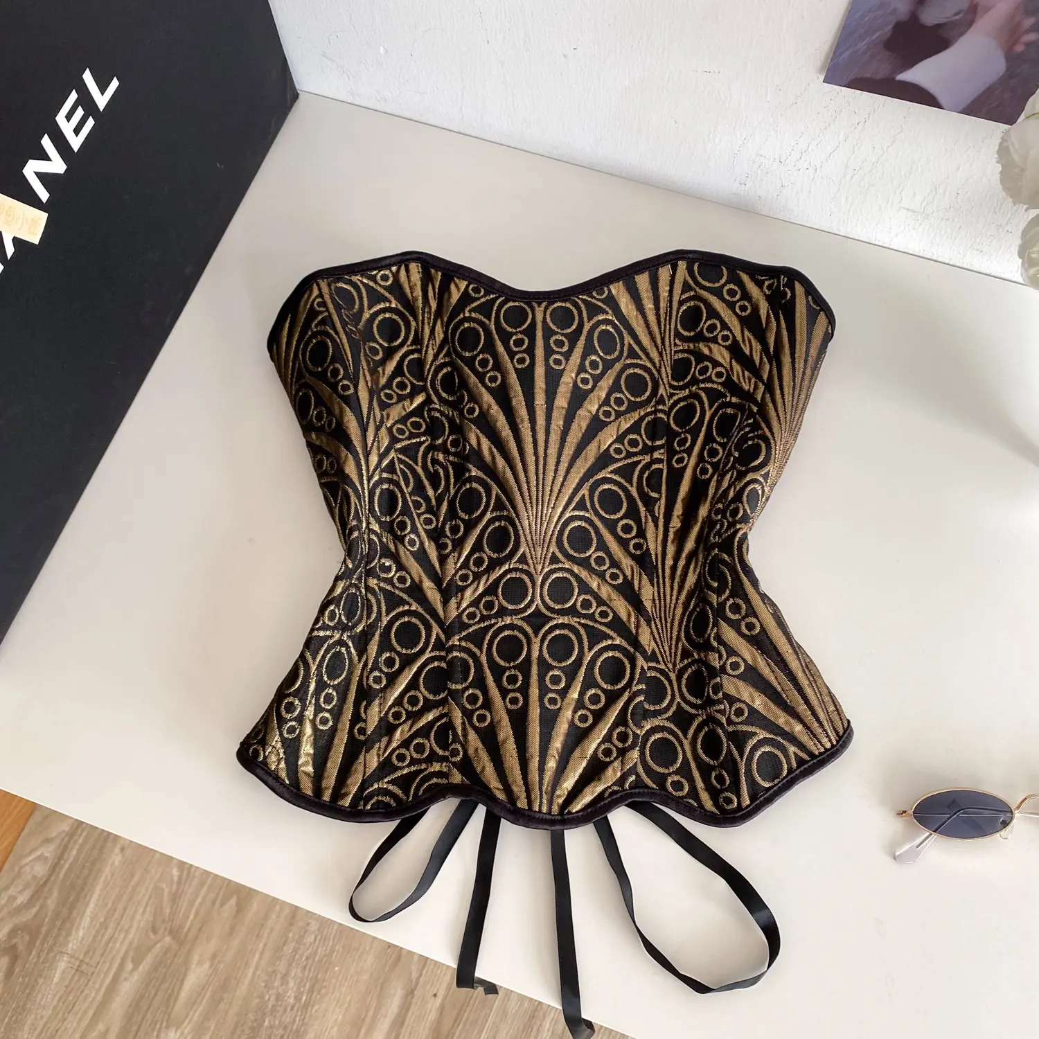 Elegant Print  Bandage Tube Top Women Summer Corset Bustier Slim  Cami  Tank Top Chic Crop Top