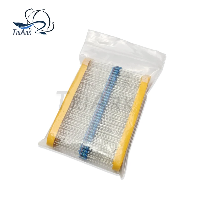 300/600/set 30 Kinds 1/4W 1% Resistance Metal Film Resistor Pack Assorted Kit 10R 1K 10K 100K 1M Resistors 820pcs/set 41values