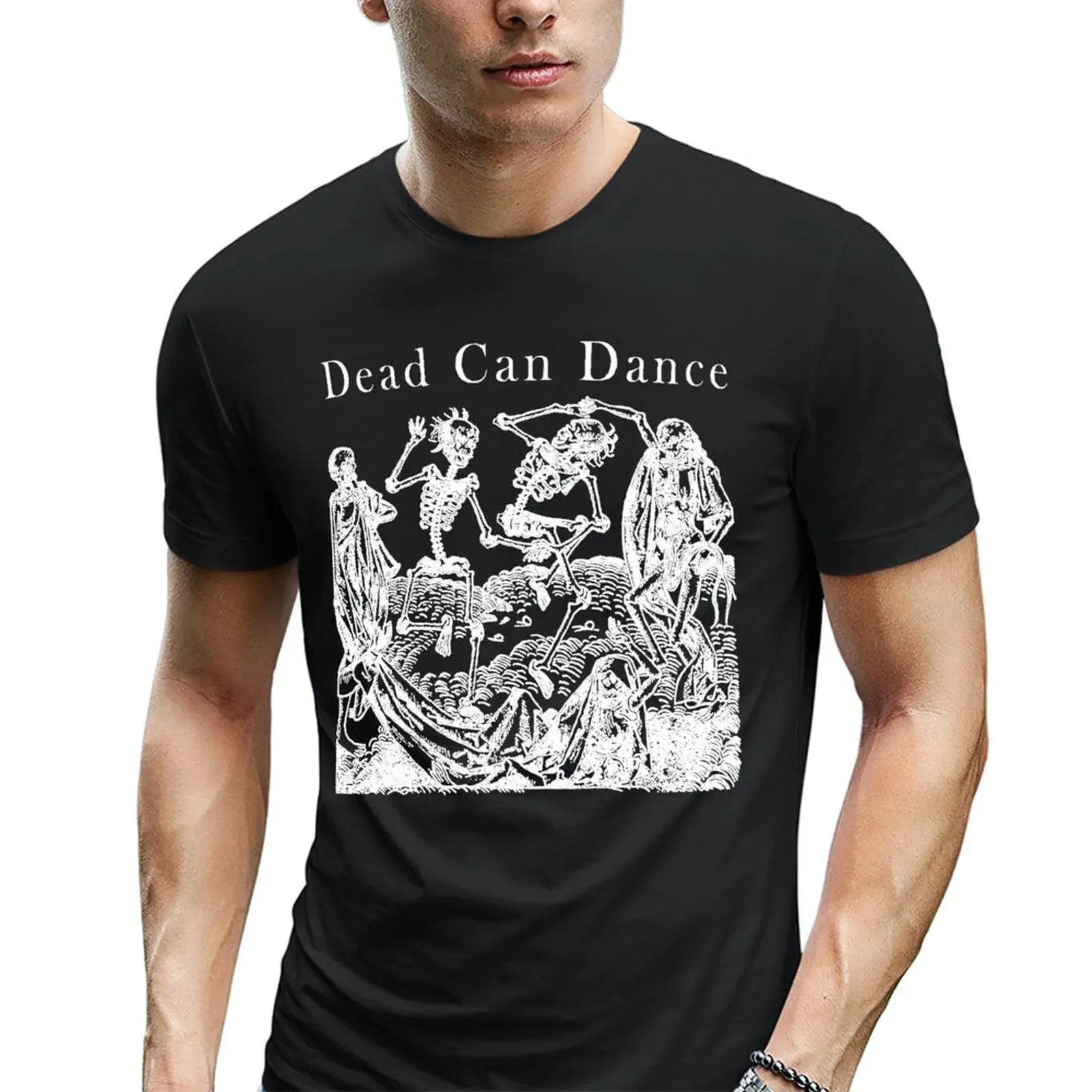 Fresh Vintage Dead Can Dance Skeletons Goth Bauhaus Punk Men T Shirt Reprint Eur Size