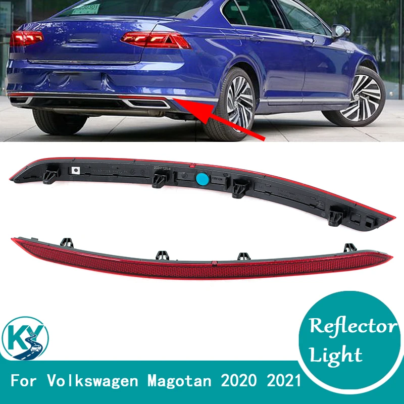 

Rear Bumper Light For VW Volkswagen Passat 2020 2021 Bumper Reflector Light Reversing Lamp Reflective Trim Car Accessories