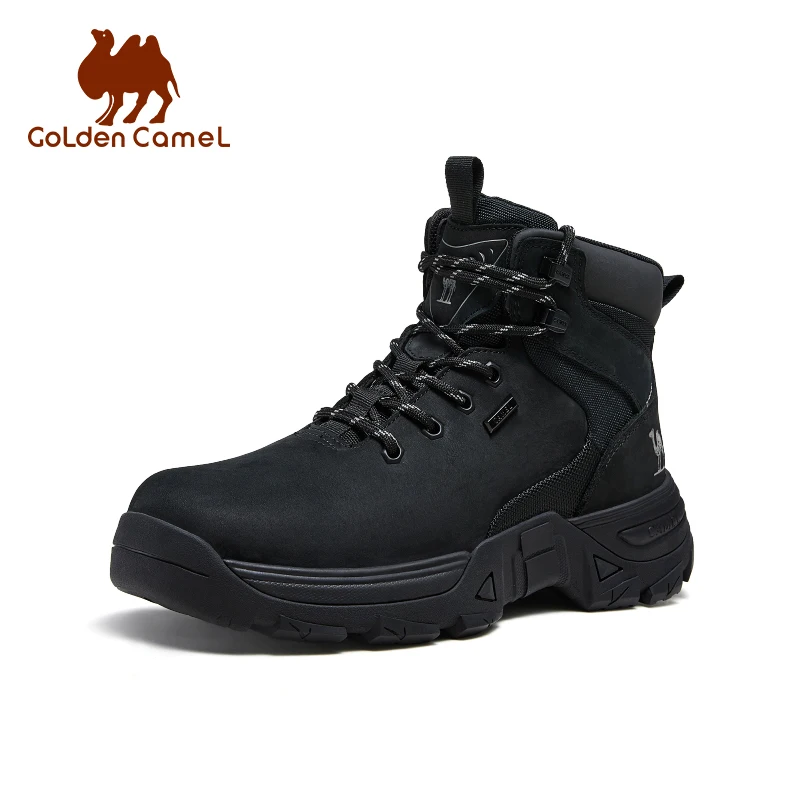 GOLDEN CAMEL Men's Winter Boots Thick-soled Wear-resistant Workwear Shoes for Men Waterproof Outdoor Hiking Desert Boot 2024 New