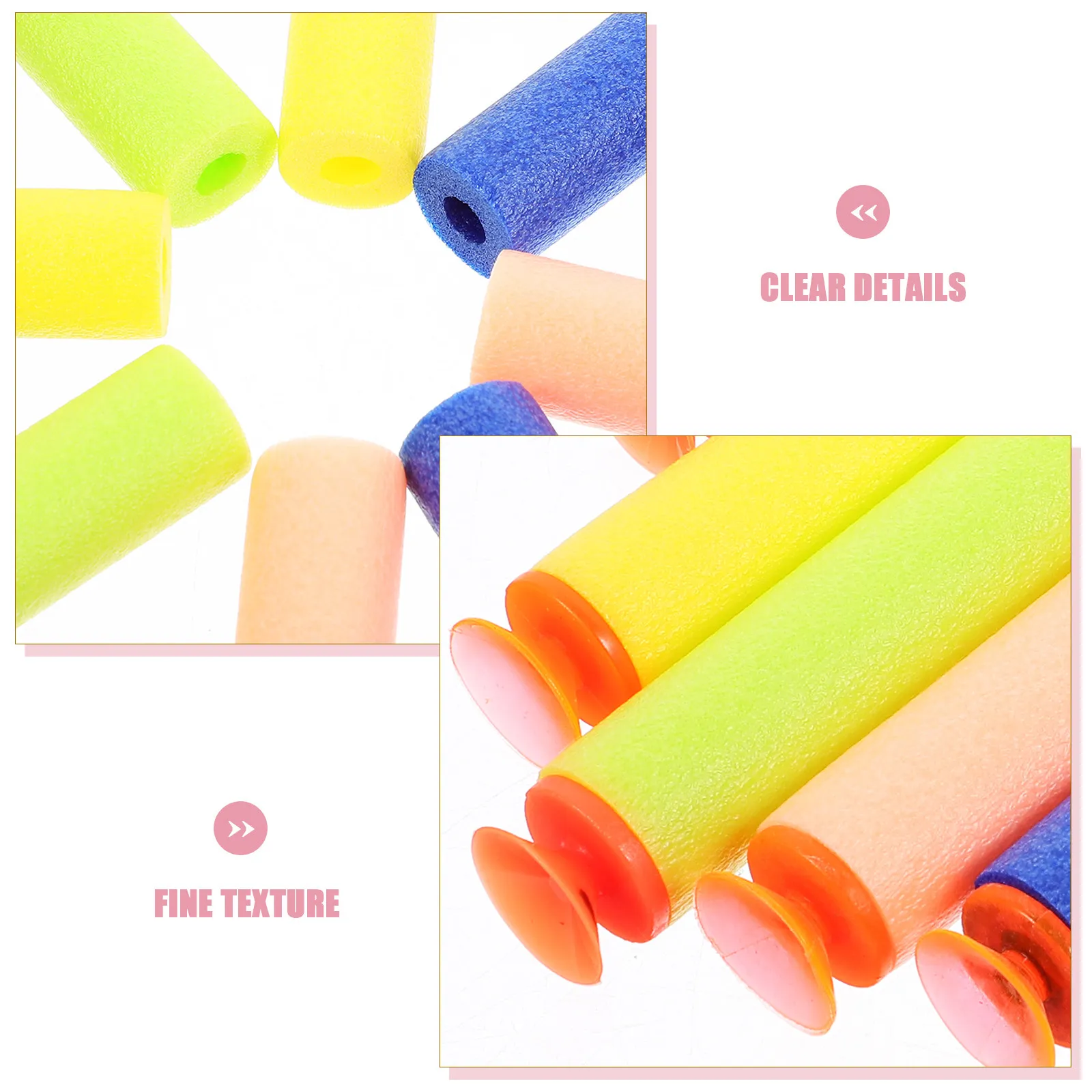 100Pcs 4 Assorted Colors Eva Foam Darts for War Game Series Soft Safe Heads Kids Recreation War Game Darts 7.2cm