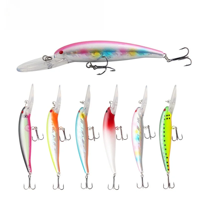 1 Stück Schwimmender Langzungen-Hardbait 12cm/11,5g Weitwurf-Köder Trolling-Wobbler Angelzubehör