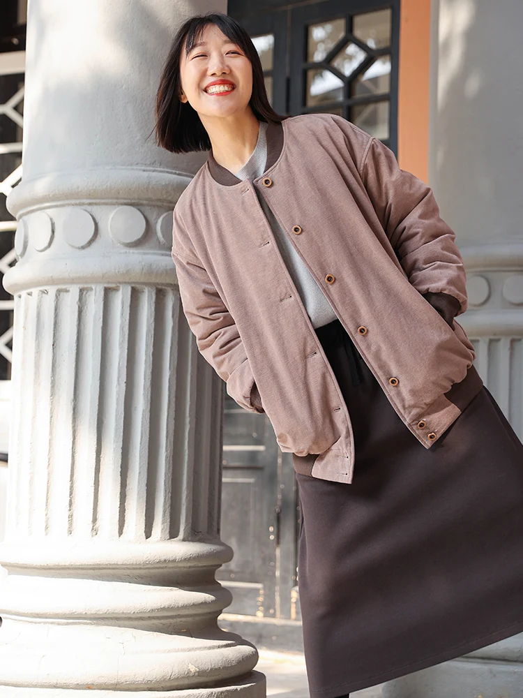 

Оригинальная хлопковая куртка Jaet: легкая, теплая, для зимних поездок, повседневная, свободного кроя, в стиле ретро, женская одежда Yu Kiln