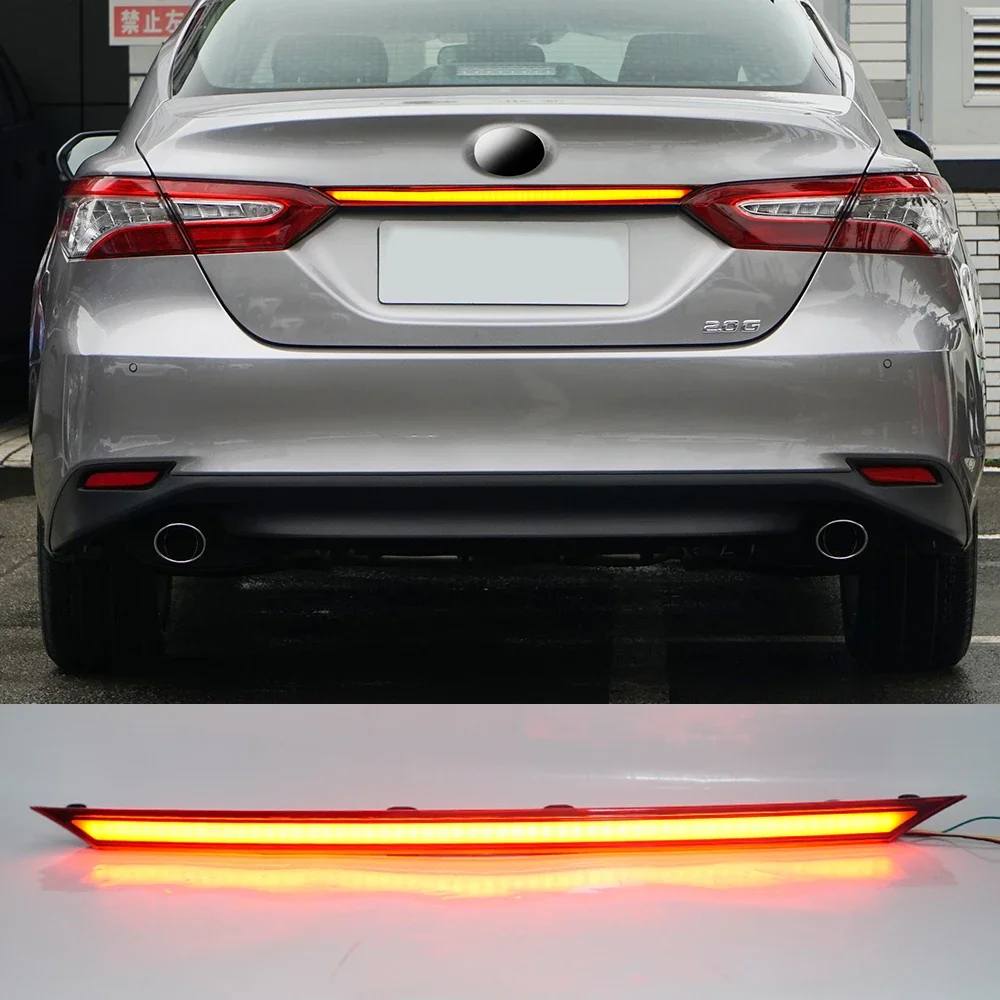 Car LED Rear Bumper Lamps For Toyota Camry 2018-2020 2021 Brake Light Turn Signal Backup Reflector Lamp Taillights Car Fog lamp