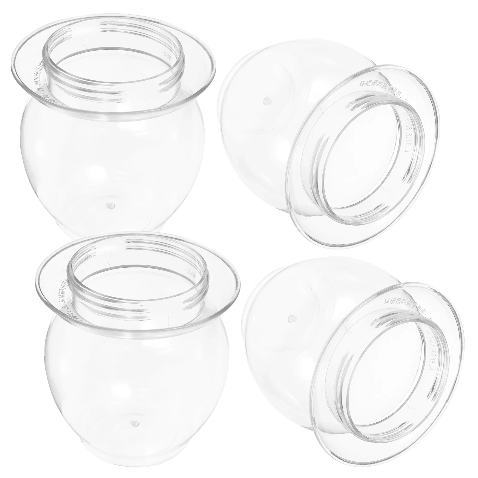 

4 Pcs 500ml Sealed Food Storage Bottles Wide Mouth Portable Beverage Containers for Cold Drinks Milk Tea Juices Yogurt Party