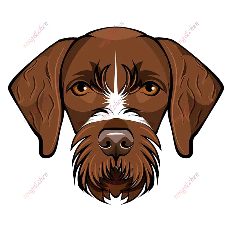 Animal Car Sticker Hunting Dog German Wirehaired Pointfor Car Motorcycle Racing Helmet Laptop Trunk Body Car Window PVC Decals