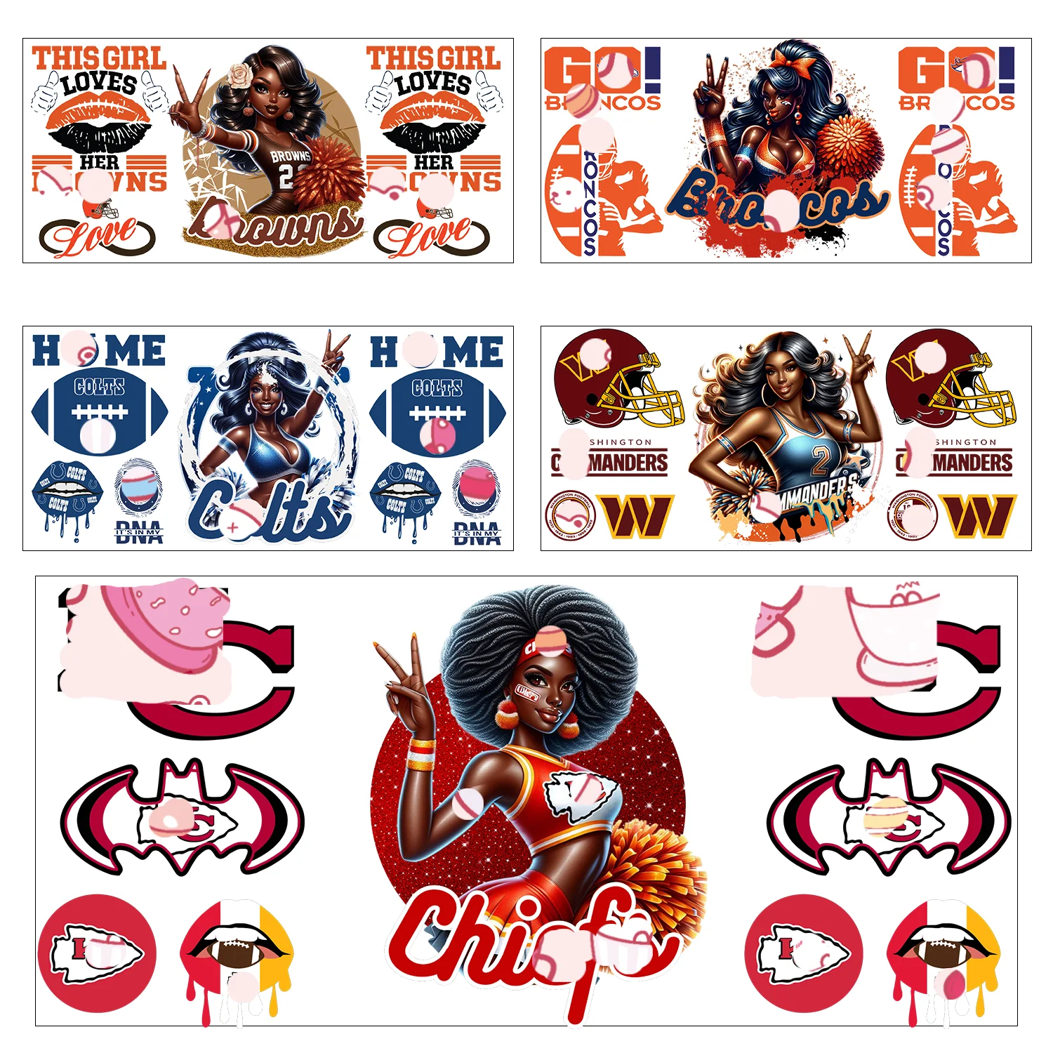 Fußballmannschaft-Serie DIY-Abziehbilder 3D-Transfers UV DTF Kristallaufkleber 16oz Uv Dtf Cup Wraps für Libbey Glass