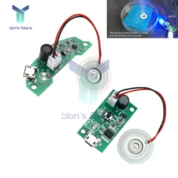 DC 5V Micro USB Ultrasonic Mist Maker Atomizing Humidifier Module Rubber Gasket Semicircular circuit board atomizer module