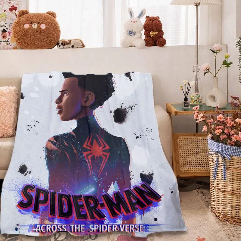 Marvel Hero Spider Man Blanket Across The Spider-Man Bed Sheet Mat Soft Sofa Chair Blanket Kids Throw Blankets Queen King Size