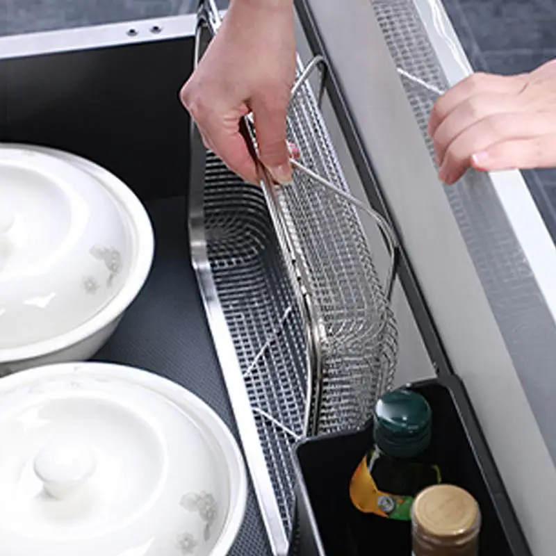 Kitchen Sink Basket Telescopic Strainer for Dishes Stainless Steel Retractable Kitchen Drain Basket for Washing Vegetables Fruit