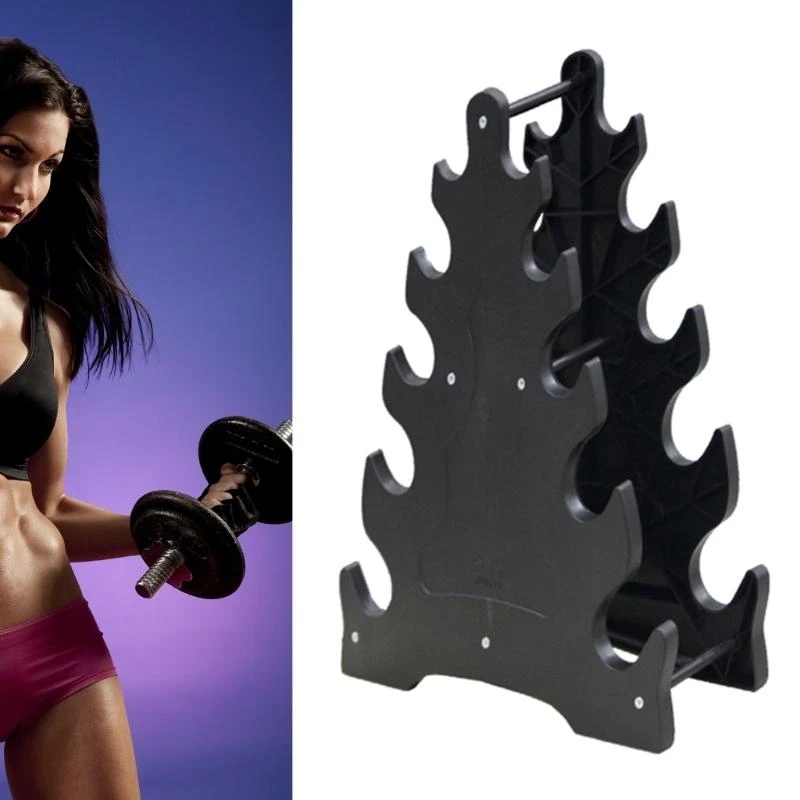 Q39E Home Dumbbell Stand Rack Dumbbell Bracket Dumbbell Weight Stand, 5 Tiers Hand Weight Tower Stand For Gym Organization