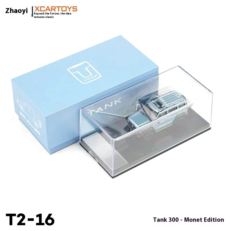 XCARTOYS1 coche de juguete de aleación a escala 64, modelo Monet Edition, caja de cristal, vehículo de juego para niños, tanque de juguete de regalo coleccionable