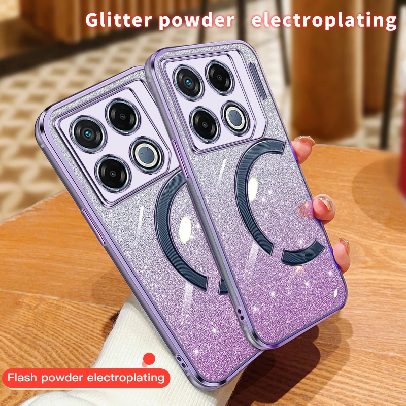 6D Plating Case for Infinix GT 20 Pro Luxury Glitter Soft Silicone Protection Full Camera Phone Cover InfinixGT20Pro X6871 Coque