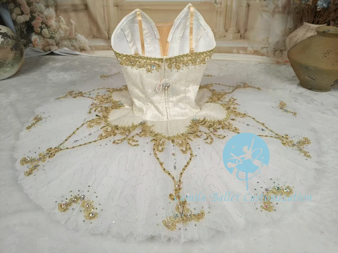 新しくカスタマイズされた乳白色の眠れる森の美女シルバーの妖精人形青い鳥Fバレエパフォーマンスチュチュスカート大人と子供