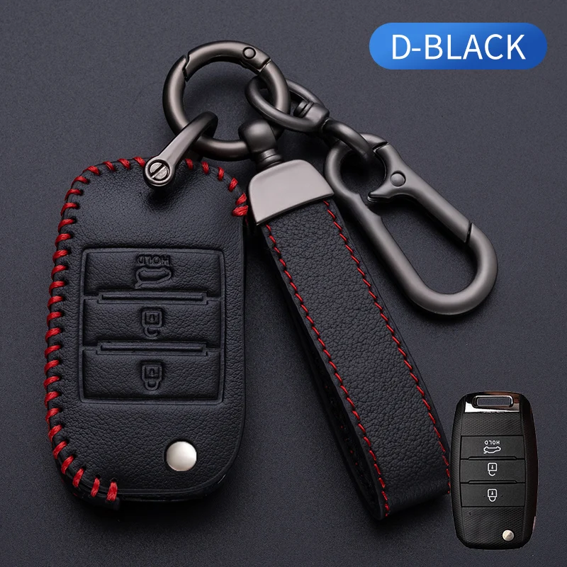 

Car Key Case for Kia Rio Optima Sportage Sorento Soul Ceed Cerato Forte Seltos 3 Buttons Flip Remote Control Protector Cover