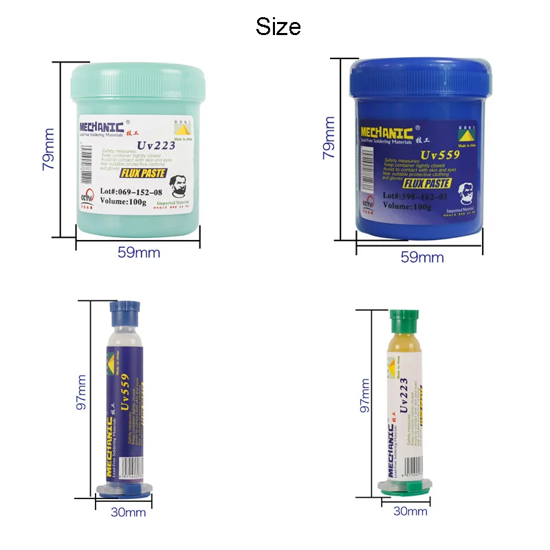 Mechanic UV-223 UV-559 Mild Rosin Lead-Free Solder Flux Paste Original Environmentally Friendly Welding Oil Flux Grease