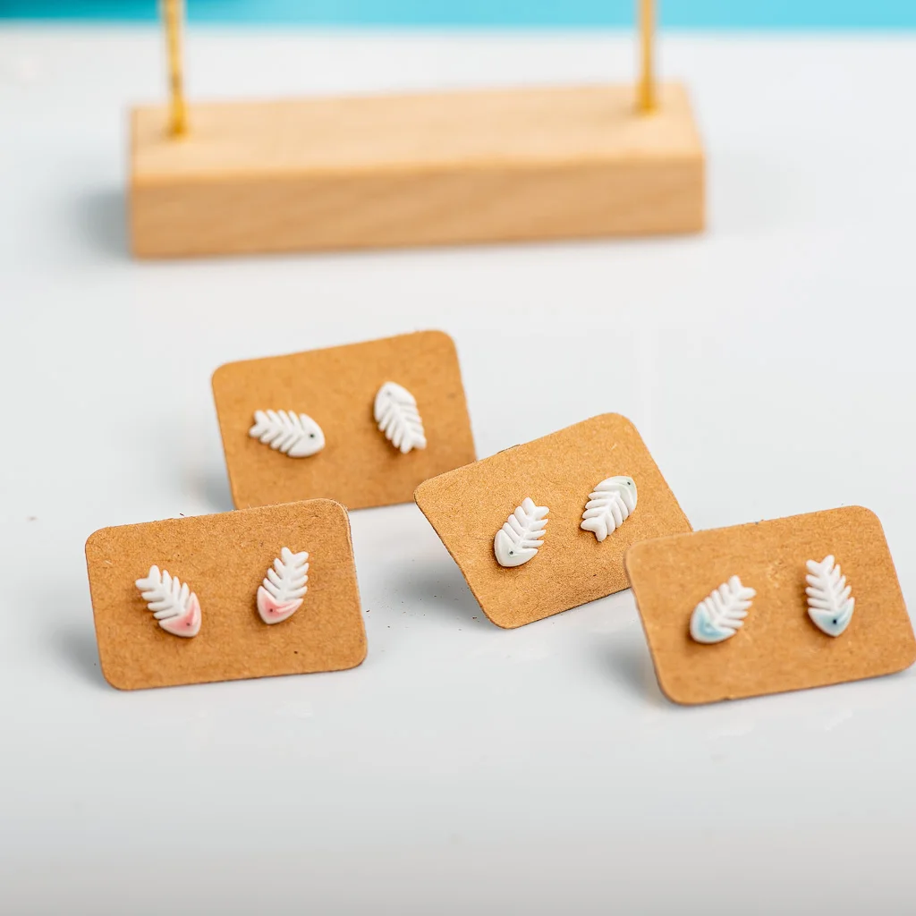 Porcelain Multicolor Ceramic Earrings Anti-allergic Cartoon cute little animal jewelry  #LY529 серьги 2021 тренд аниме серьги
