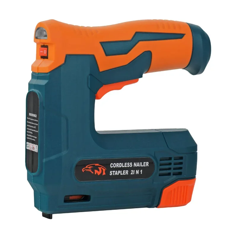 Household Portable Lithium Battery Code Nail Tool 2I N 1 Wireless Battery Powered Nail Gun Spool Woodworking DIY Industrial  Set