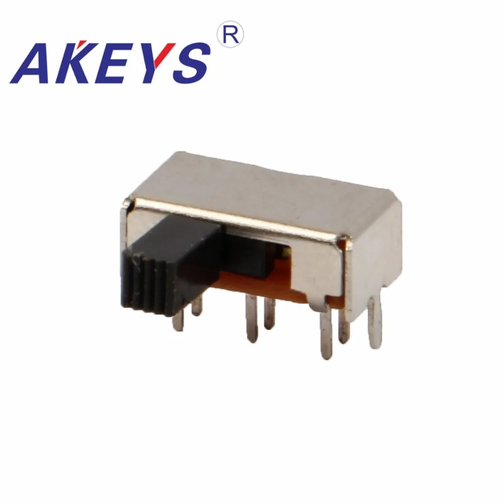 SK-22H07 2P2T Double pole double throw handle heights 5.0mm slide switch side insert 6 pin with 2 fixed pin
