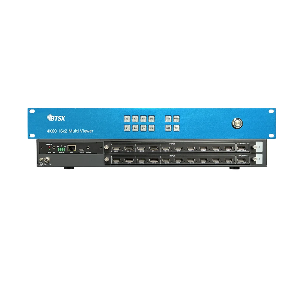BIT-MV-4K60-1602 16-Channel 4K60 Multer HDMI DP Seamless Switch 4K60 16-Image Multer  HDMI DP Input Support