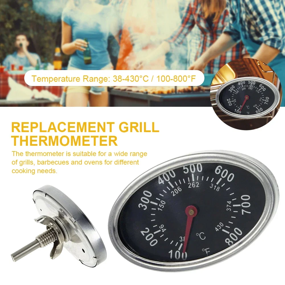 Grill wymienny do termometru wskaźnik temperatury dokładne Grill gazowy wskaźnik ciepła łatwe do odczytania dla wszystkich Grill gazowy do