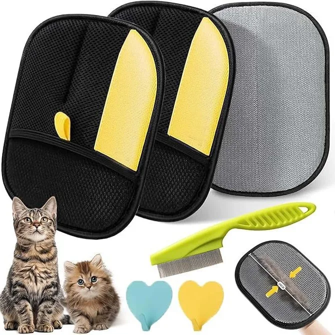 

Pet hair removal gloves, pet hair anti-static gloves, reusable double-sided electrostatic pet hair removal device