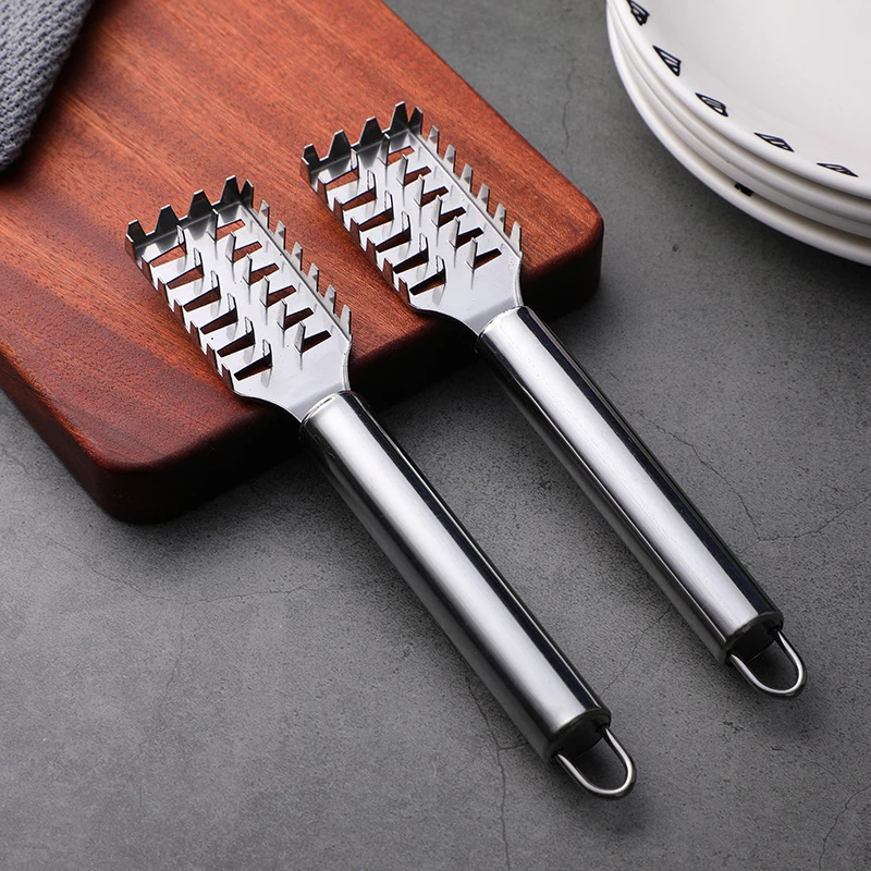 Household Stainless Steel Multifunctional Scaler Kitchen Fish Kill Scaling Knife Brush Stainless Steel Fish Scale Planer Gadgets