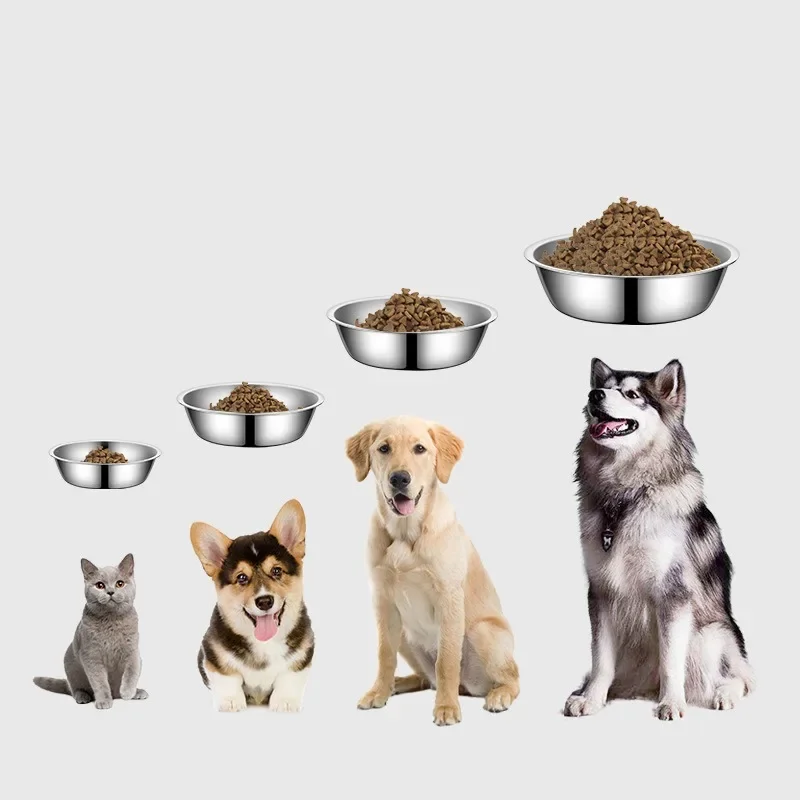 1PC Stainless Steel Pet Bowl Is Bite-resistant Drop-resistant and Rust-free