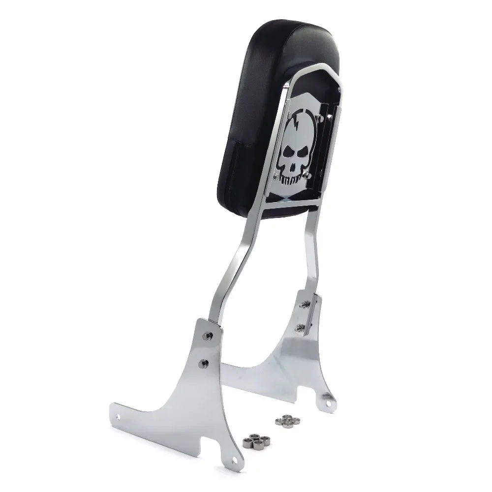 

Aftermarket Motorcycle Skull Backrest Sissy Bar Leather Pad for Kawasaki 1996-2005 Vulcan 800 Classic