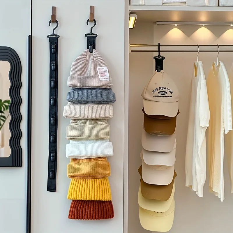 1pc Hat Storage With 8 Clips Can Hold 8 Baseball Caps Suitable for Home Closet Hat Storage Ideal for Home Settings Hanging Hats