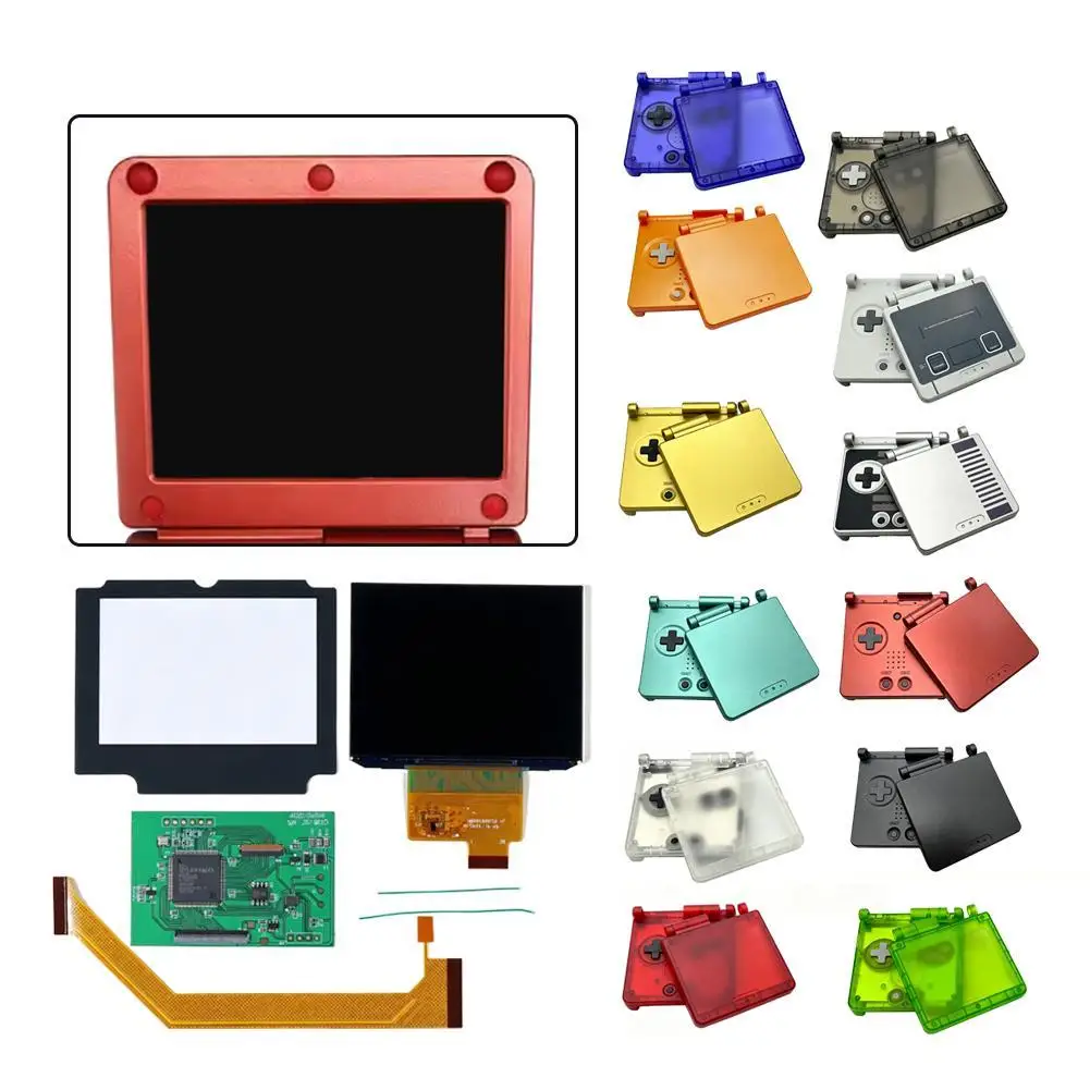 

For Game Boy Advance SP IPS High-brightness LCD Screen + Casing Kit 3.0inch Can Brightness Adjustment Display Mode Switching