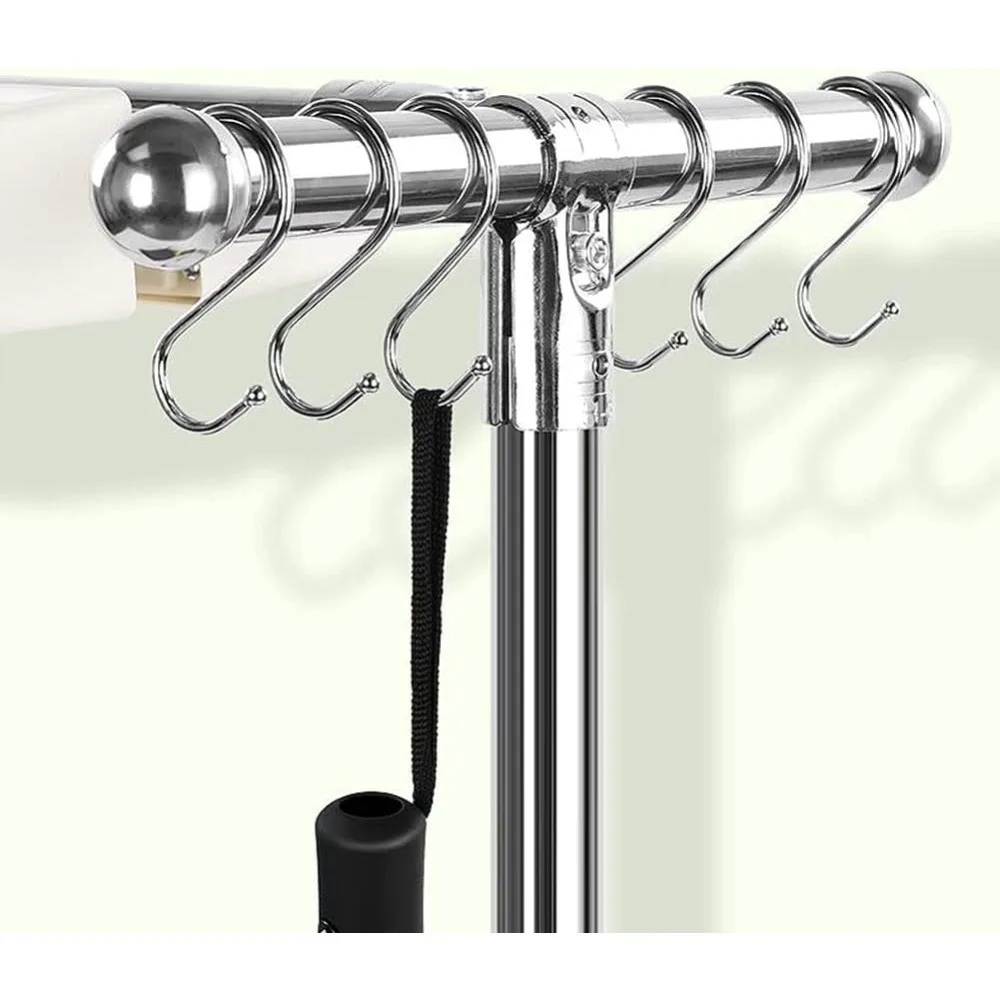 رف تخزين المكنسة والممسحة المصنوعة من الفولاذ المقاوم للصدأ لتنظيم الأدوات الصحية في الحديقة والمرآب والمطبخ