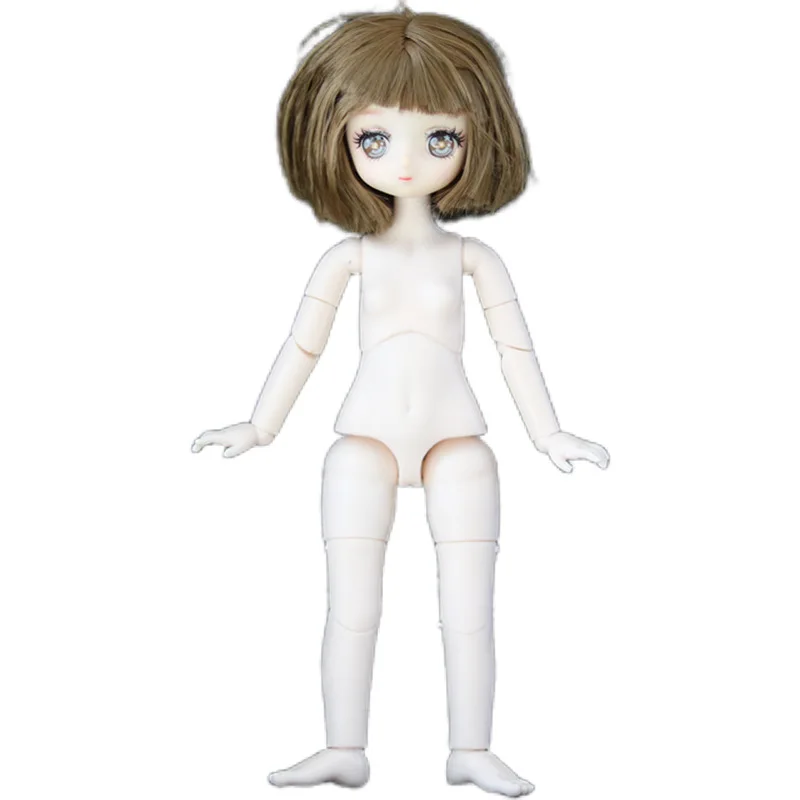 Multi Articulações Movable Corpo Meninas Anime Boneca, Brinquedos de Vestir DIY, 1/6 Bjd, 28cm, Novo