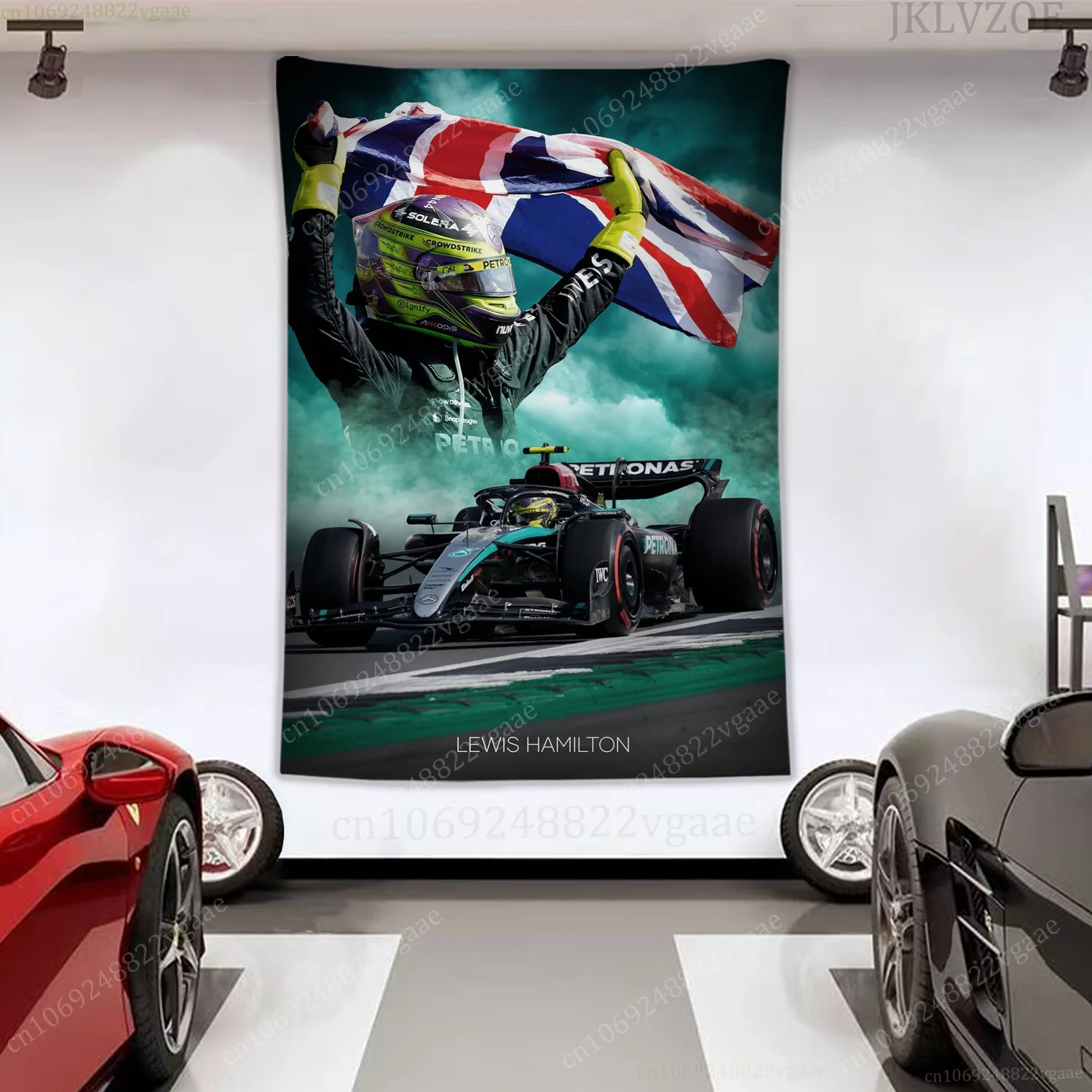 2025 F1 Tapestry Racing Poster Wall Tapestries Bedroom Decoration Aesthetic Tapices Car Flag  Wallpaper Benz George Russell