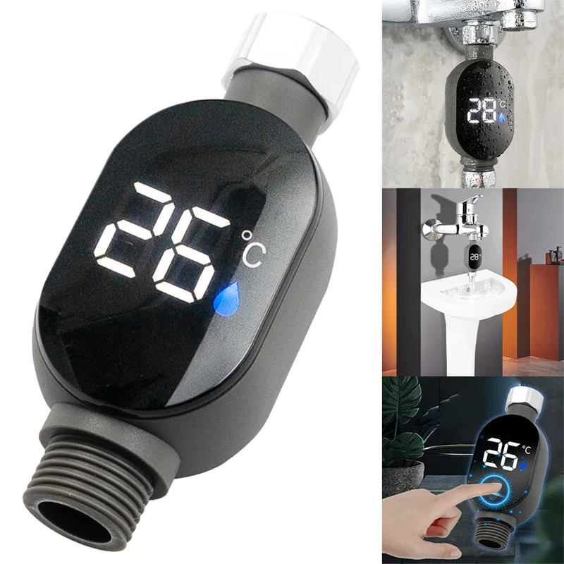 Universal Water Thermometer Baby Bath Water Temperature Meter Household Visual LED Faucet Thermometer Cannot Regulate Temperatur