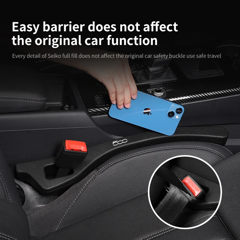 2Pc Car Seat Gap Plug Seam card seam leak-proof strip Seat Gap Anti-drop Filling Strip For Fiat Abarth 500 Abarth 124 Abarth 595