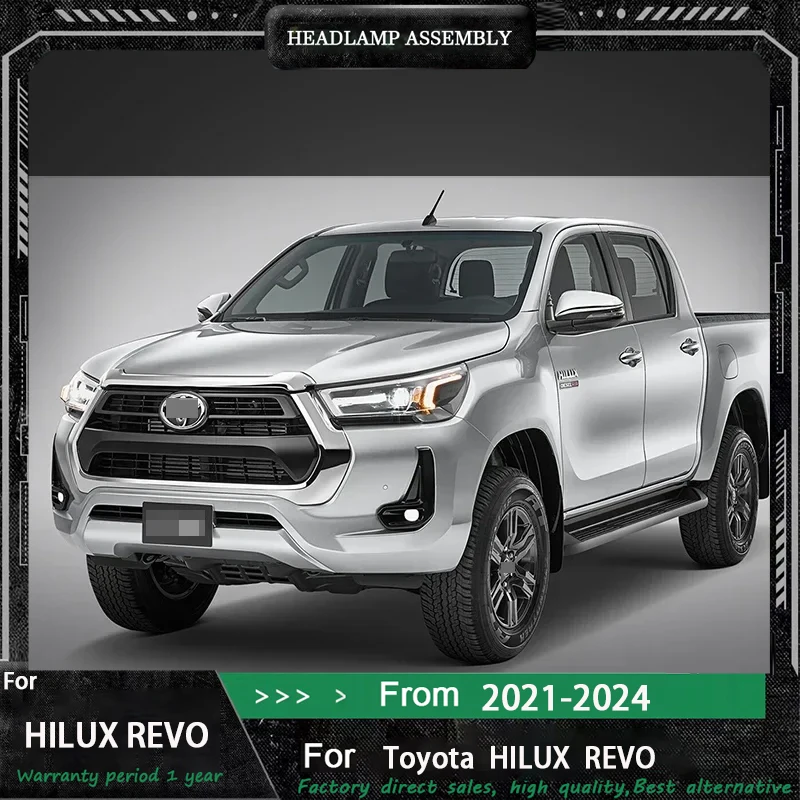 

2PCS Suitable for 2021-2024 Toyota HILUX REVO headlight assembly modified high-end LED daytime running light headlights