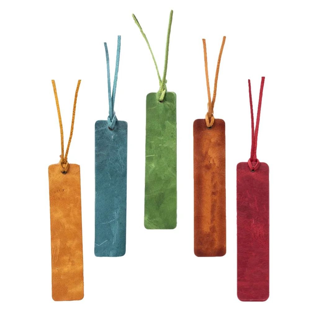 

5Pcs Blank Artificial Bookmarks Soft DIY Engravable Page Markers for Reading Accessories Book Lovers Students